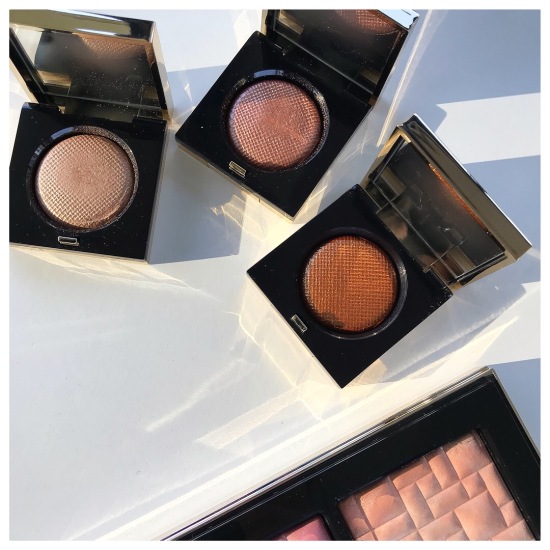 Bobbi Brown Luxe Eyeshadows Review Swatches Swatch Overheated Melting Point Sun Flare